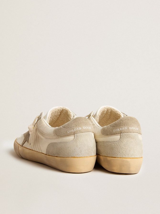 Women’s Super-Star LAB in nylon with dove-gray star and ice-gray suede inserts - Image 4