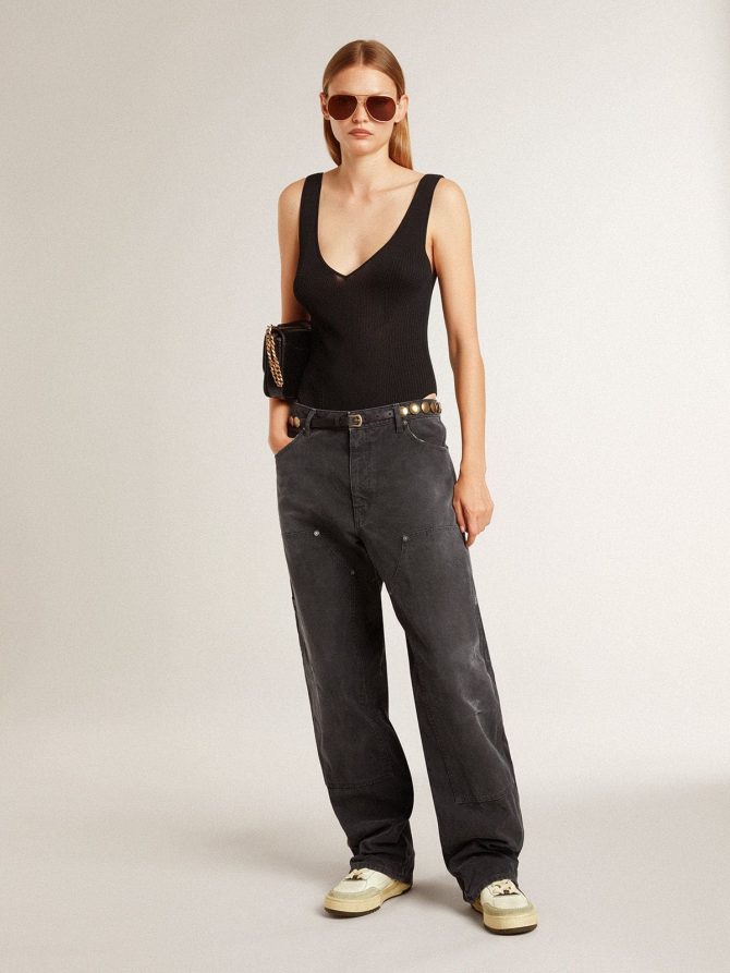Women’s Forty2 with black star and black leather heel tab - Image 6