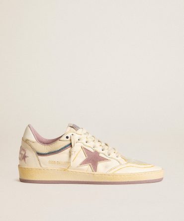 Women’s Ball Star in nappa leather with mauve TPU star and leather heel tab
