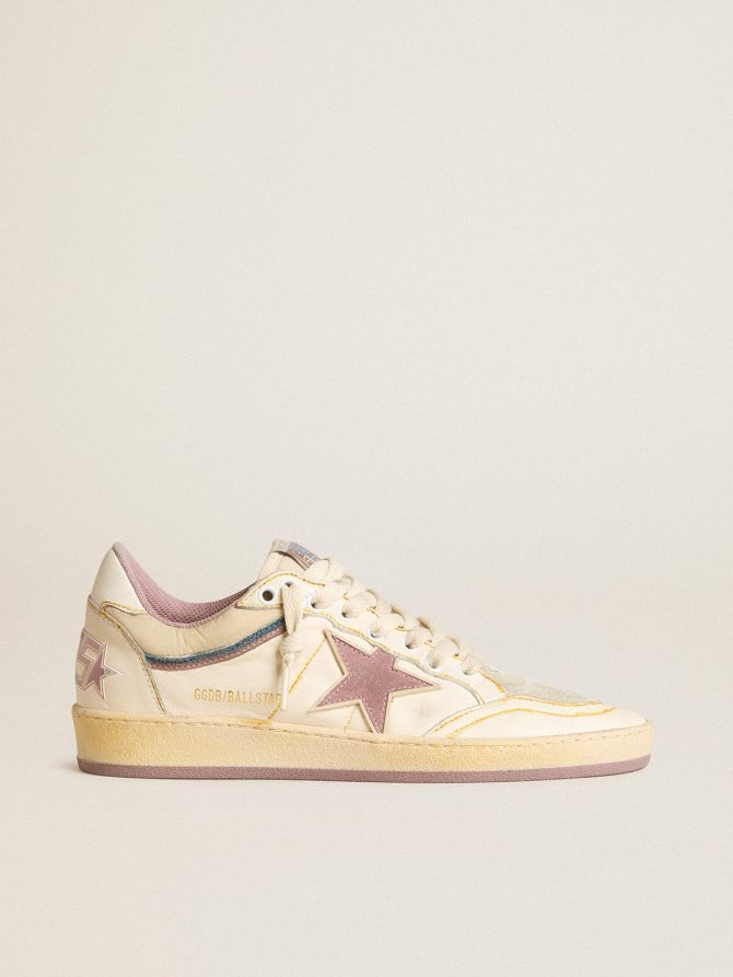 Women’s Ball Star in nappa leather with mauve TPU star and leather heel tab