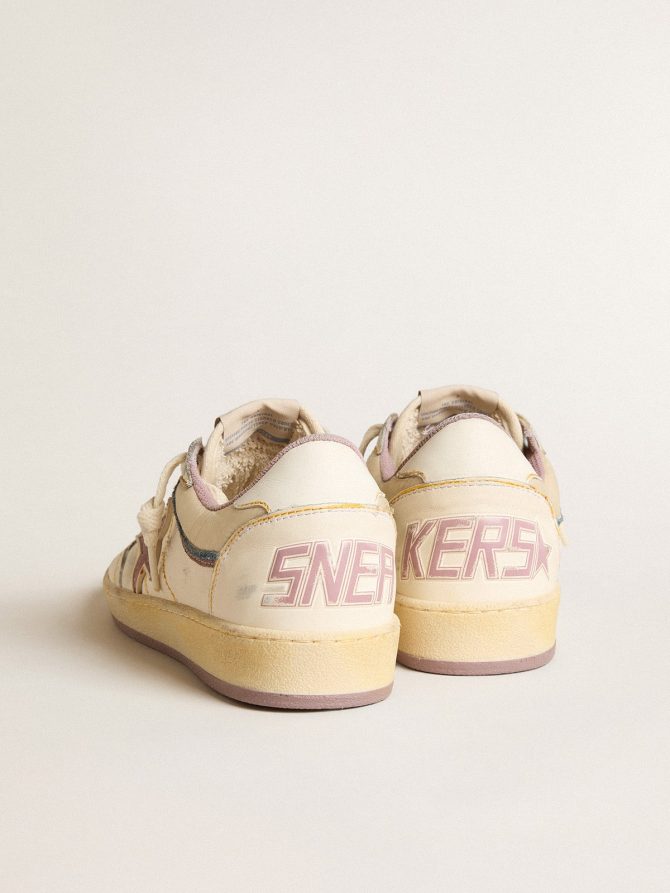 Women’s Ball Star in nappa leather with mauve TPU star and leather heel tab - Image 4