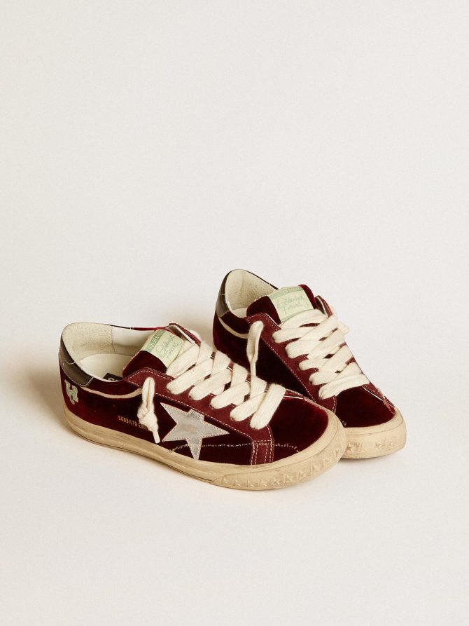 Women’s Super-Star LTD in velvet with metallic leather star and heel tab - Image 2