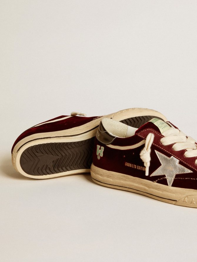 Women’s Super-Star LTD in velvet with metallic leather star and heel tab - Image 3