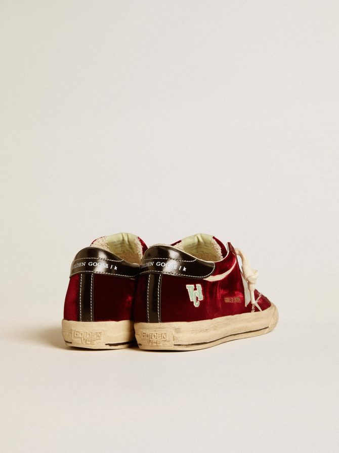 Women’s Super-Star LTD in velvet with metallic leather star and heel tab - Image 4