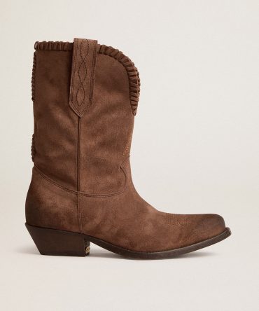 Low Women’s boots in dark brown washed suede
