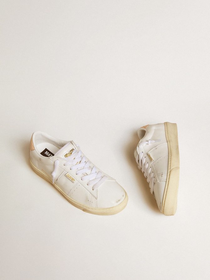 Matchstar in leather with peach pink heel tab - Image 2