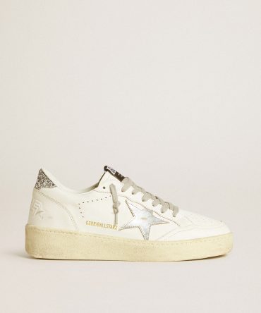 Women’s Ball Star with silver leather star and silver glitter heel tab