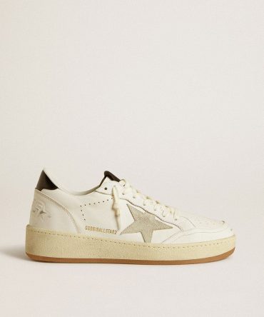 Women’s Ball Star with ice-gray suede star and glossy black leather heel tab