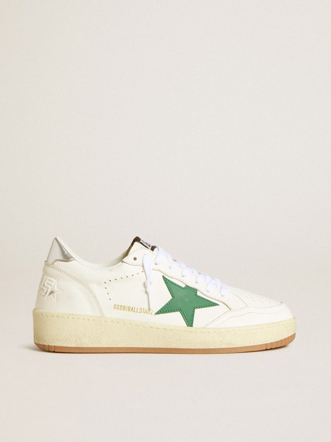 Women’s Ball Star with green leather star and metallic leather heel tab