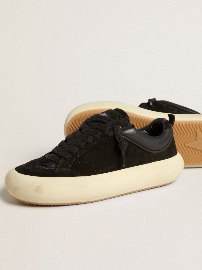Women’s Space-Star Cube in black suede with perforated star - Image 3