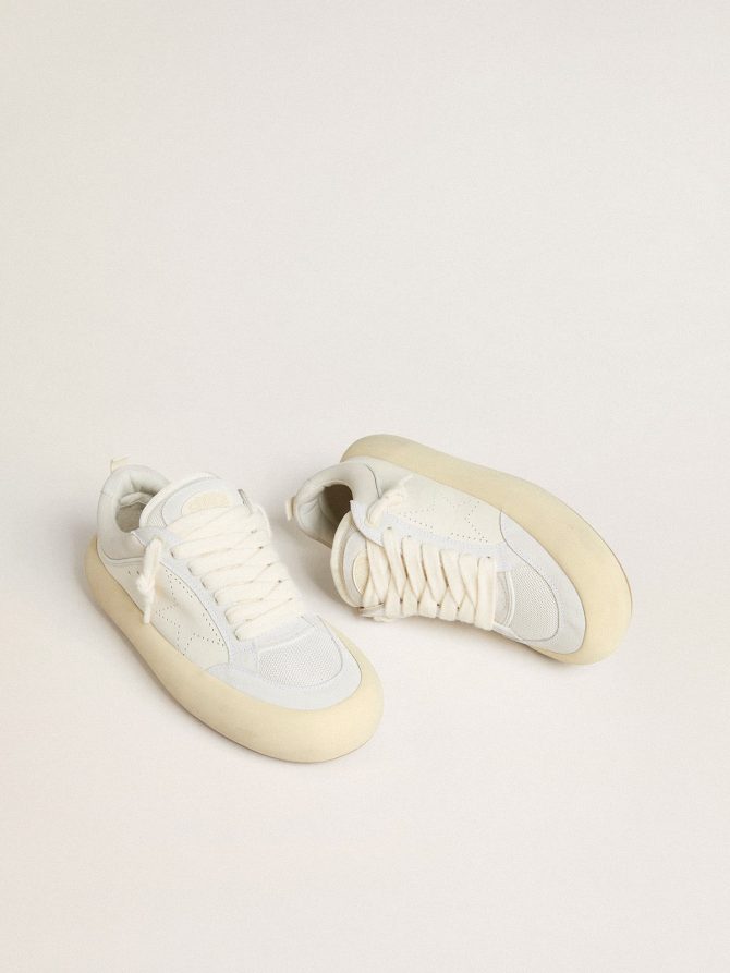 Women’s Space-Star Cube in white leather with perforated star - Image 2