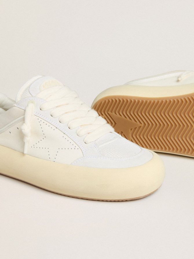 Women’s Space-Star Cube in white leather with perforated star - Image 3