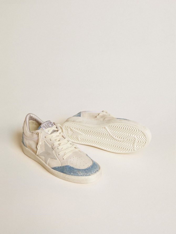 Ball Star LTD in suede with metallic leather star and denim inserts - Image 3