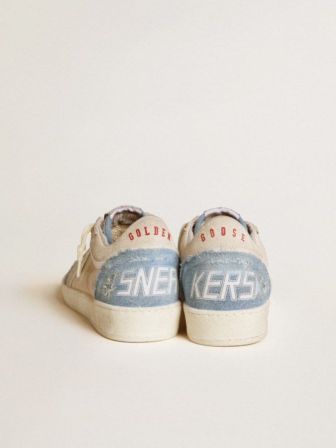 Ball Star LTD in suede with metallic leather star and denim inserts - Image 4