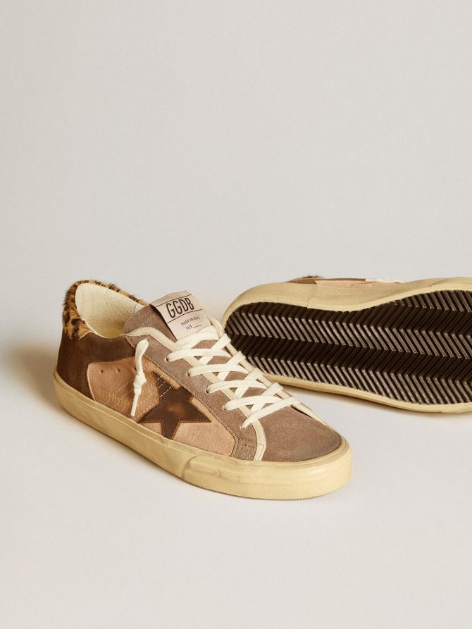 Women’s Super-Star in suede with leather star and pony skin heel tab - Image 3