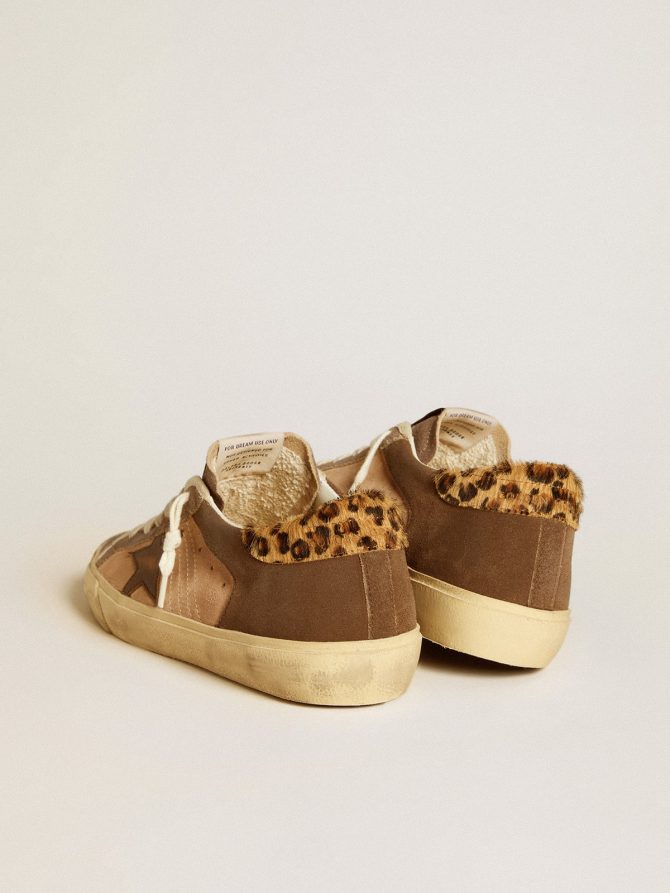 Women’s Super-Star in suede with leather star and pony skin heel tab - Image 4