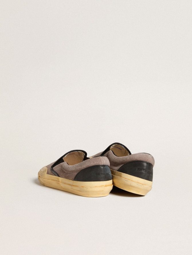 Women’s VCE Penstar in dove-gray suede with black leather heel tab - Image 4