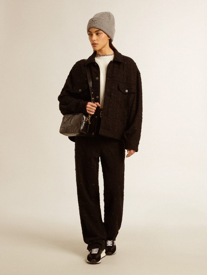 Women’s black denim jacket with embroidery - Image 6