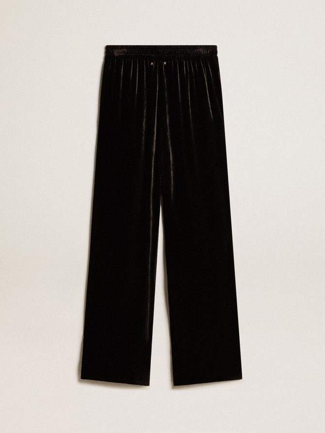 Black joggers with white embroidery - Image 5