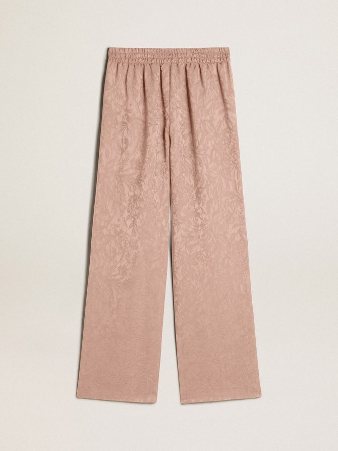 Women’s pink viscose pants with floral pattern - Image 6