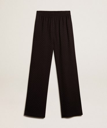 Women’s black viscose joggers