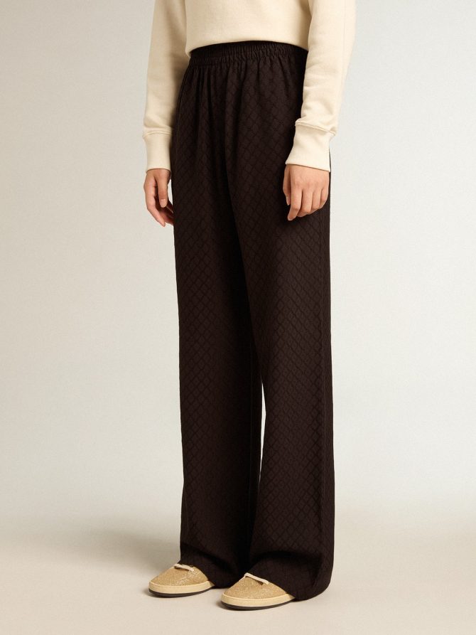 Women’s black viscose joggers - Image 2