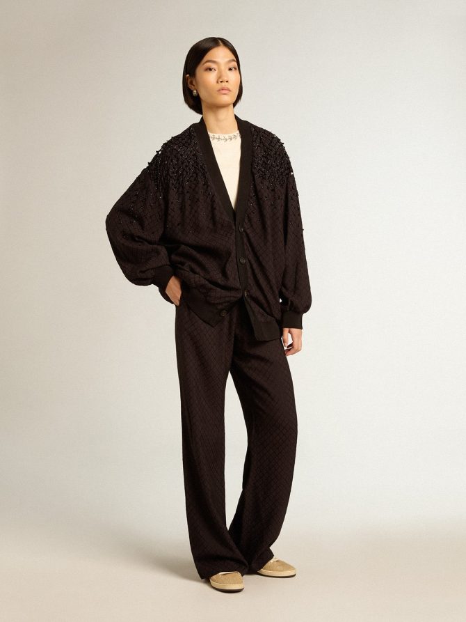 Women’s black viscose joggers - Image 3