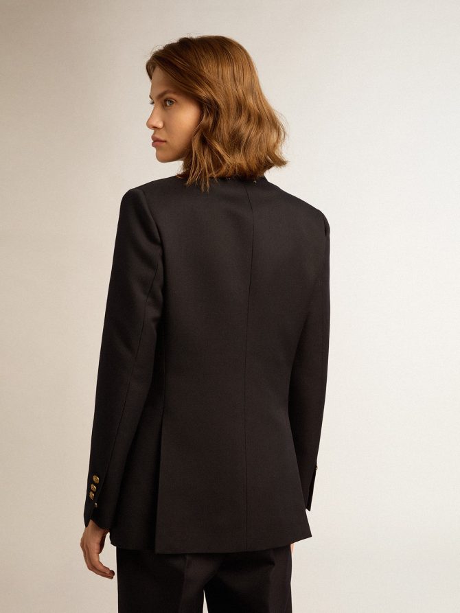Women’s double-breasted dark blue blazer - Image 4