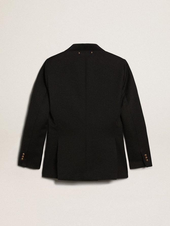 Women’s double-breasted dark blue blazer - Image 6