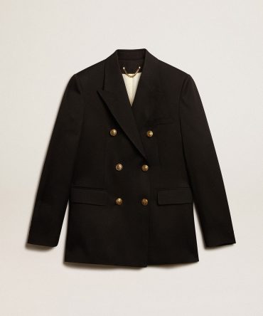 Women’s black double-breasted blazer