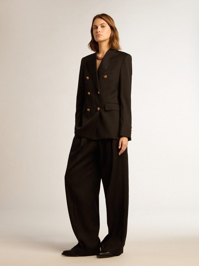 Women’s black double-breasted blazer - Image 3