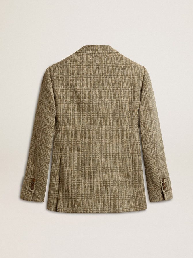 Women’s double-breasted blazer in Shetland wool - Image 2