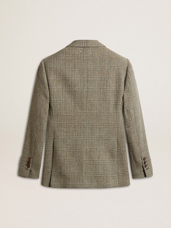Women’s double-breasted blazer in Shetland wool - Image 7