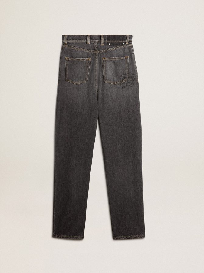 Women’s black jeans with printed pocket - Image 7