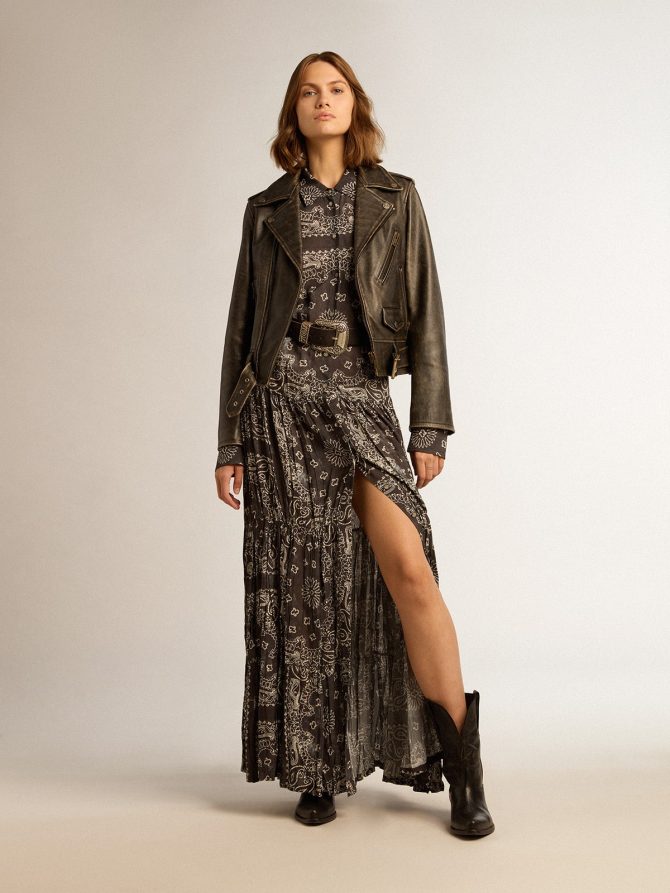 Women’s leather biker jacket - Image 3