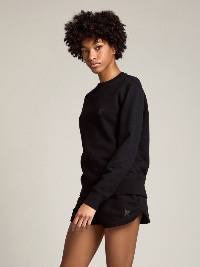 Women’s black shorts with tone-on-tone star - Image 4