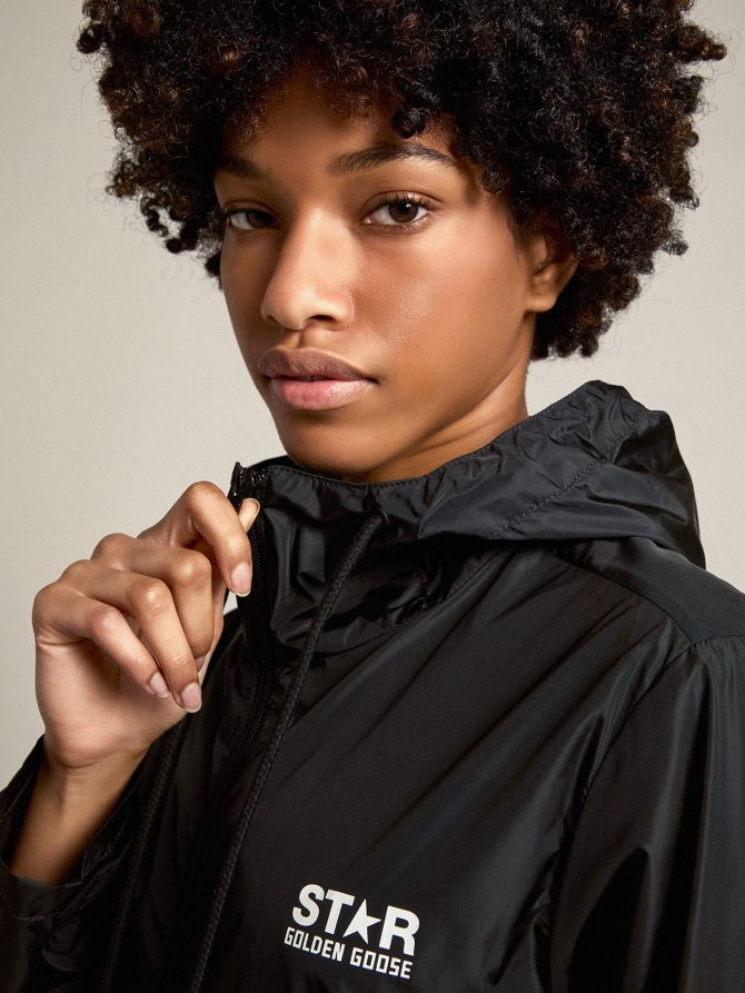 Women’s windcheater with contrasting white logo and star - Image 2