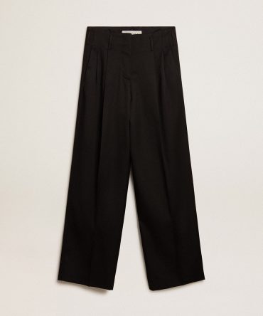 Women’s black wool gabardine pants