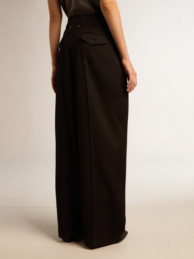Women’s black wool gabardine pants - Image 4