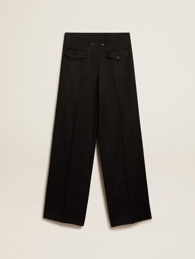 Women’s black wool gabardine pants - Image 5