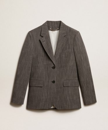 Women’s single-breasted wool blend jacket