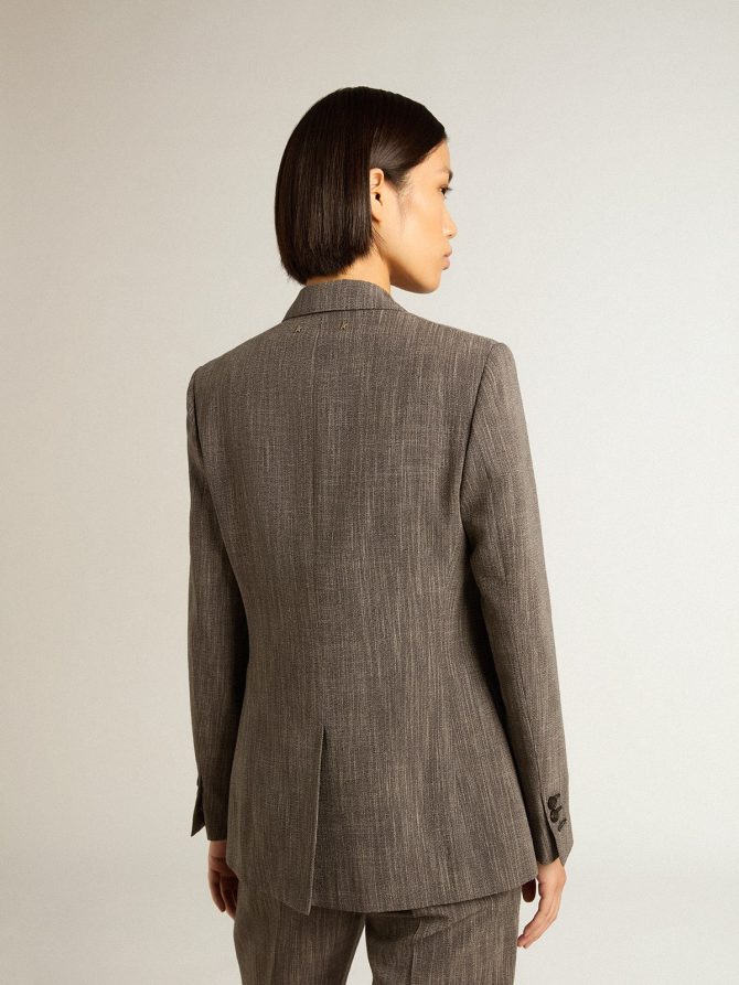 Women’s single-breasted wool blend jacket - Image 4