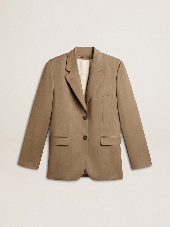 Women’s dove-gray double-breasted blazer