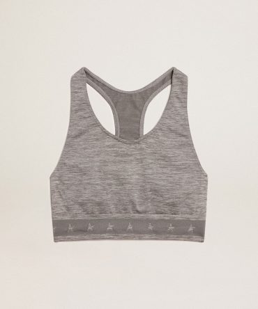 Gray melange athletic top