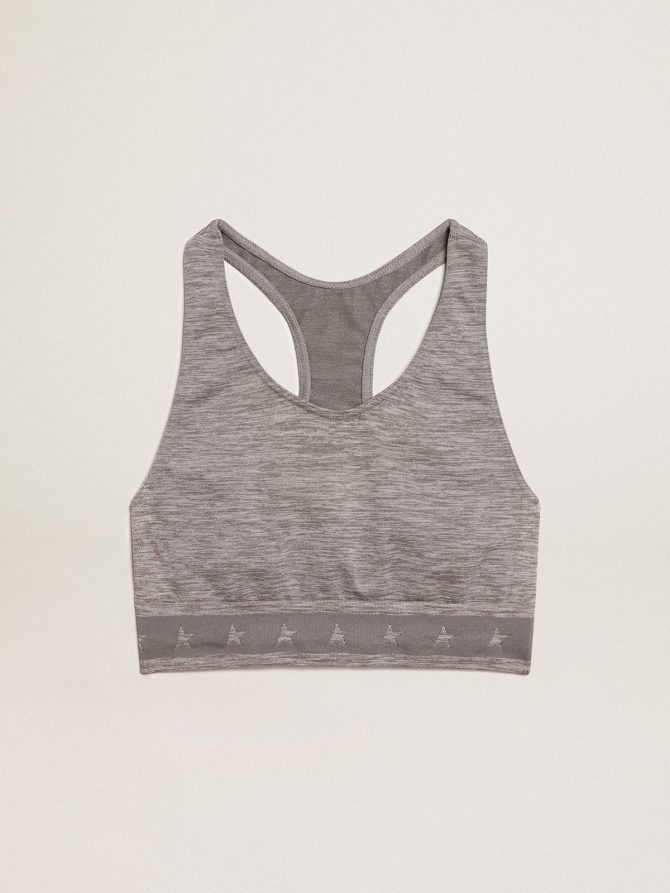 Gray melange athletic top