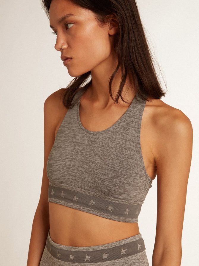 Gray melange athletic top - Image 2
