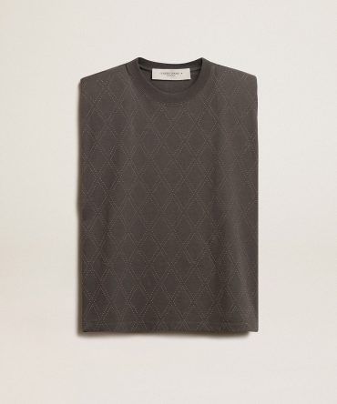 Anthracite gray sleeveless T-shirt