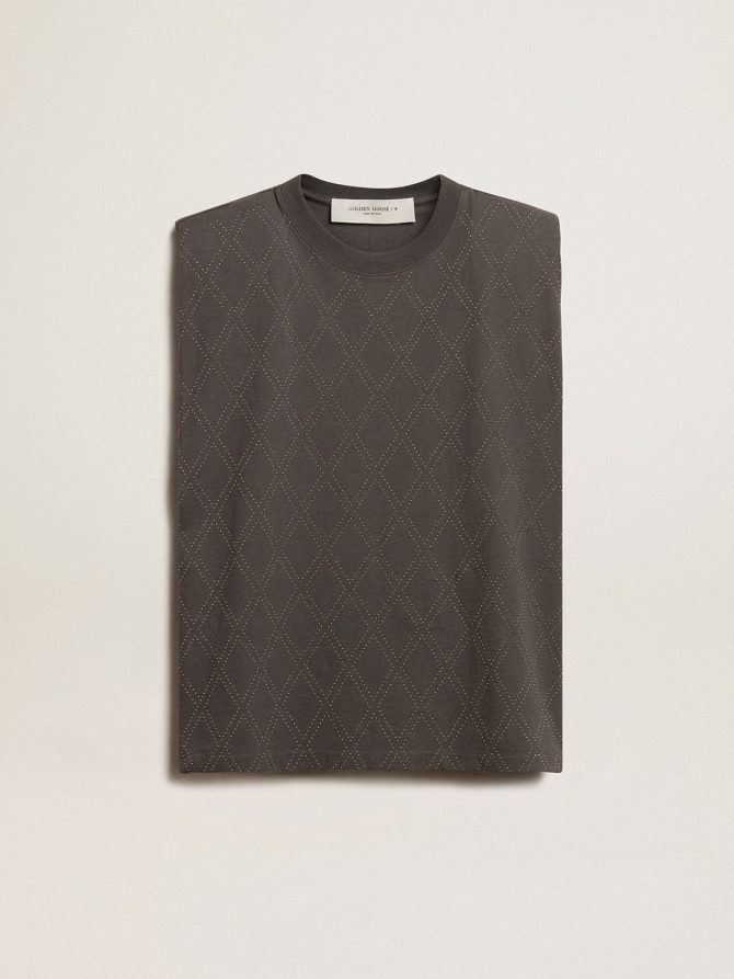 Anthracite gray sleeveless T-shirt
