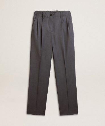 Women’s loose pants in baby blue wool
