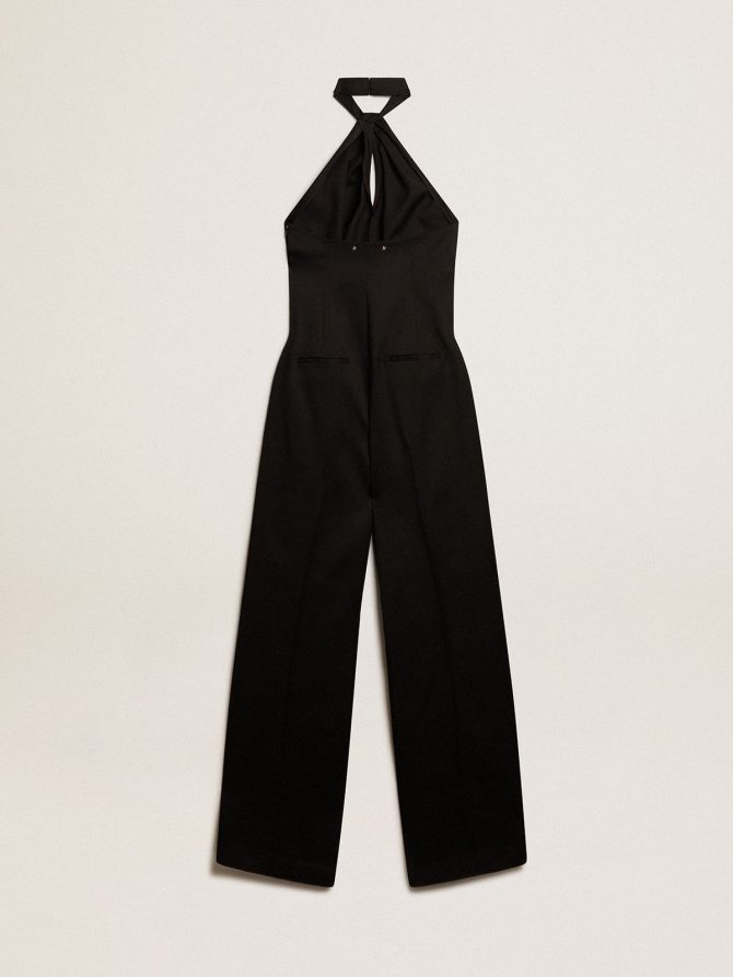 Black wool gabardine jumpsuit - Image 5